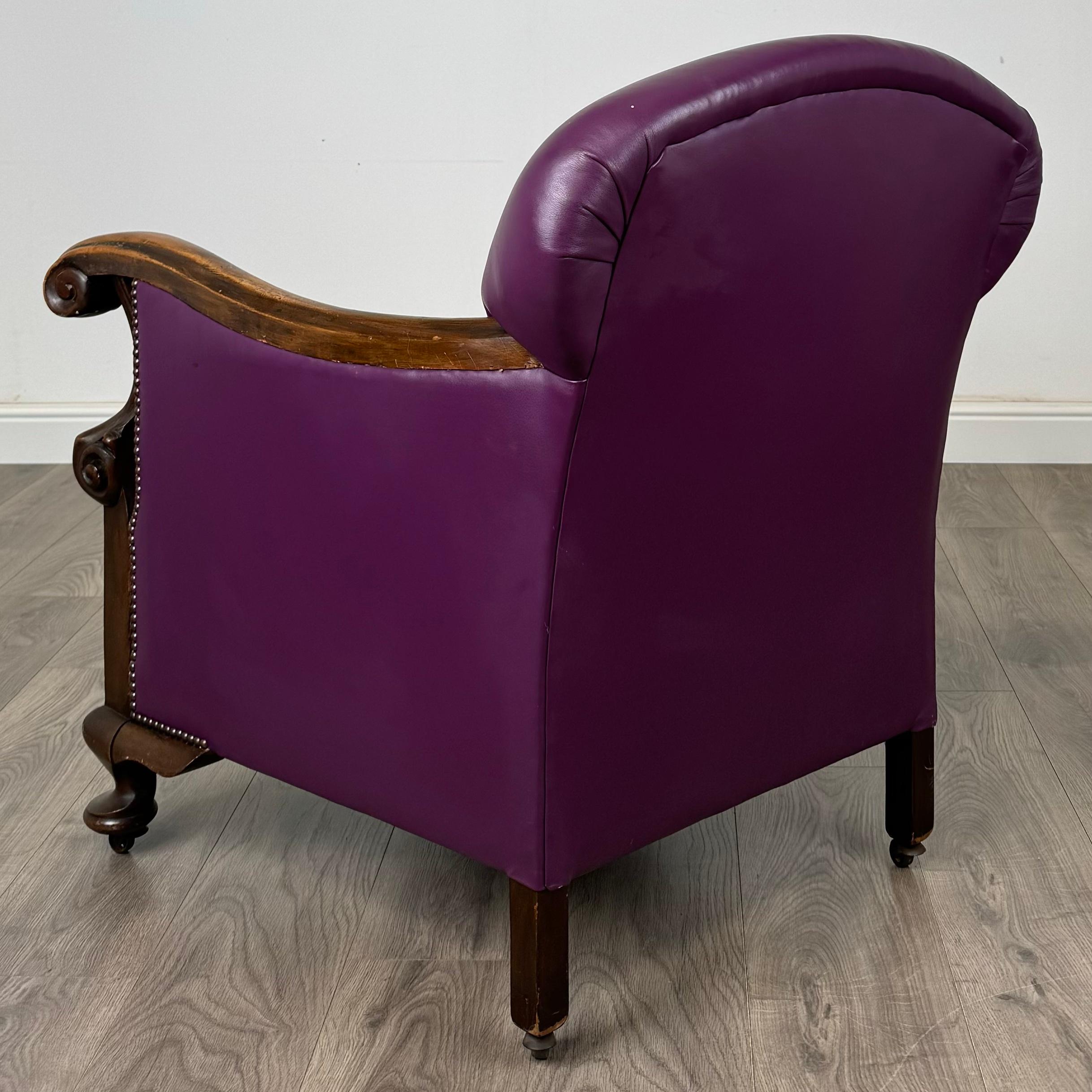 Sillón Club Antiguo De Caoba De Finales Del Siglo XIX ( REF AF-3387 ) en Bueno estado para la venta en Ledbury, GB