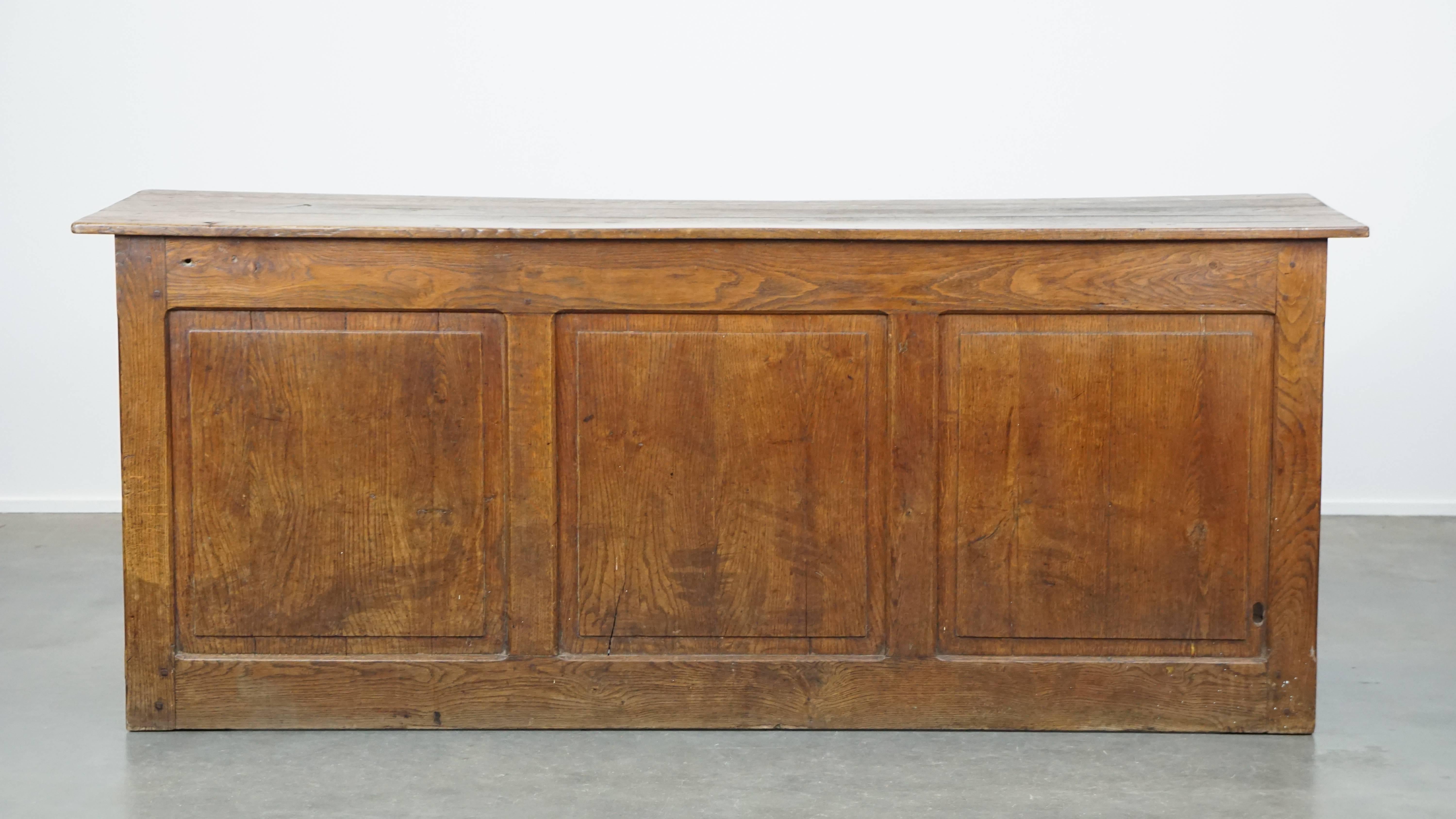 Hand-Crafted Antique Late 19th-Century Counter / Sideboard / Display Table with a Drawer For Sale