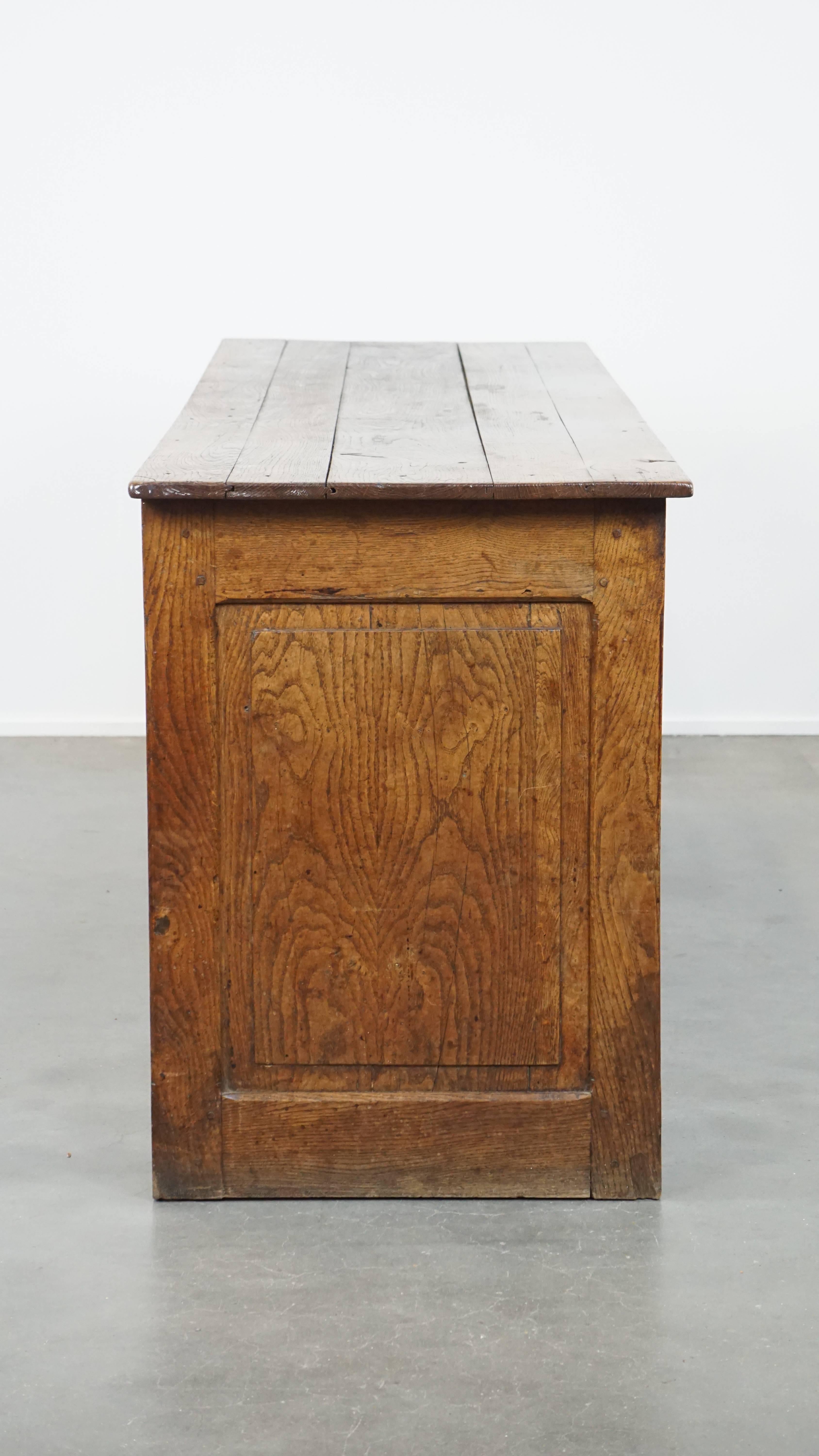 Antique Late 19th-Century Counter / Sideboard / Display Table with a Drawer In Good Condition For Sale In Harderwijk, NL