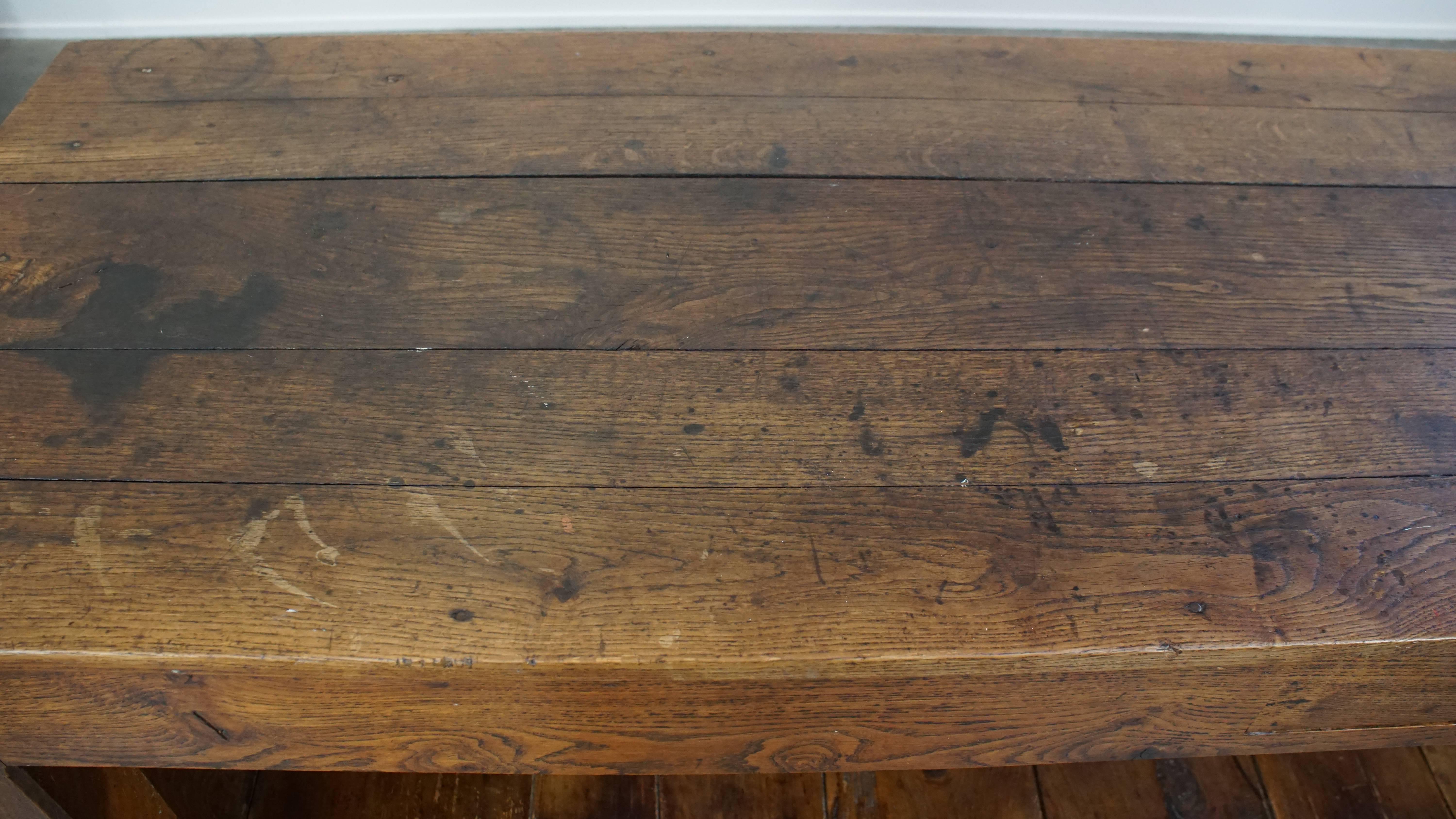 Wood Antique Late 19th-Century Counter / Sideboard / Display Table with a Drawer For Sale