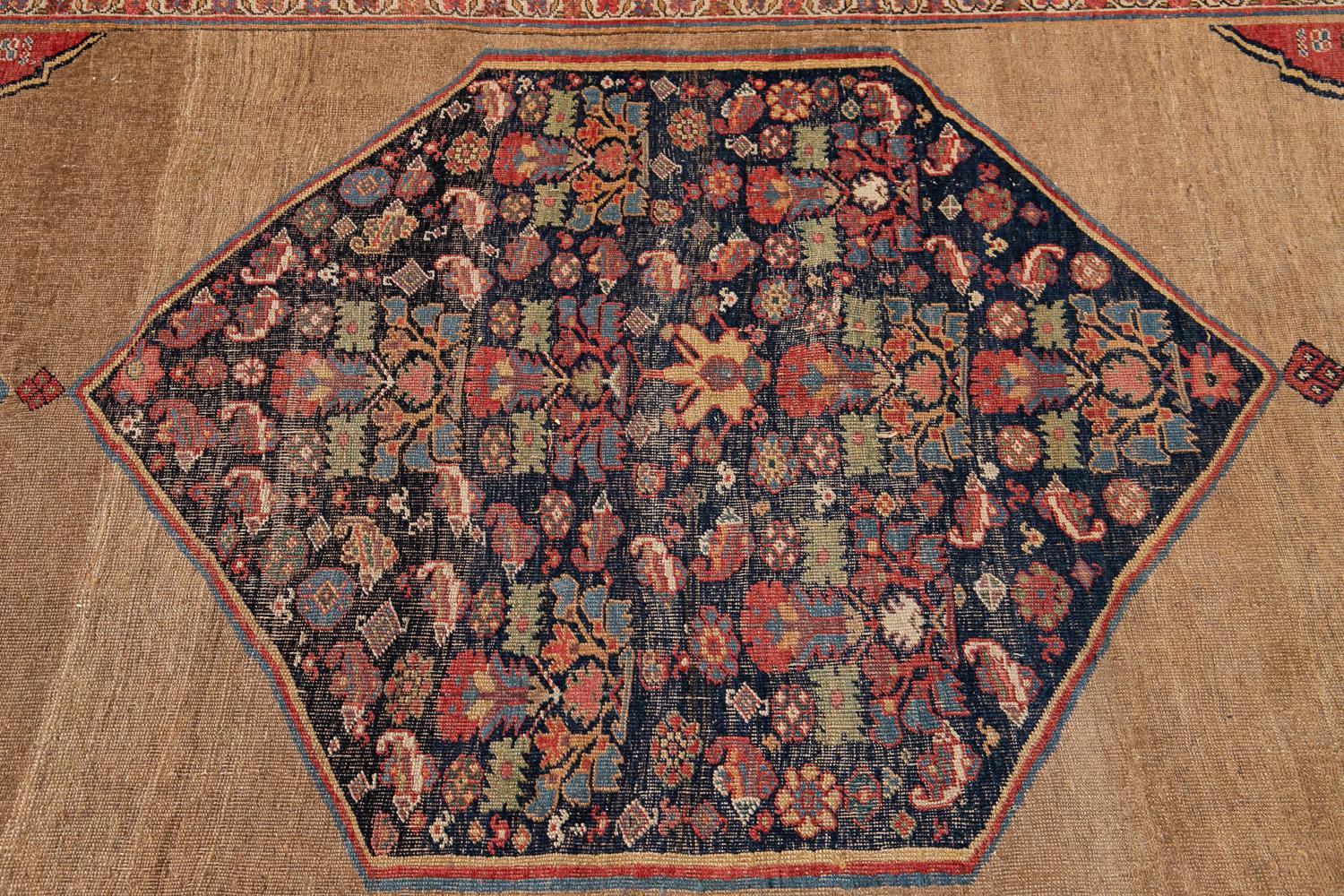 Antique Late 19th Century Distressed Persian Bidjar Rug 3