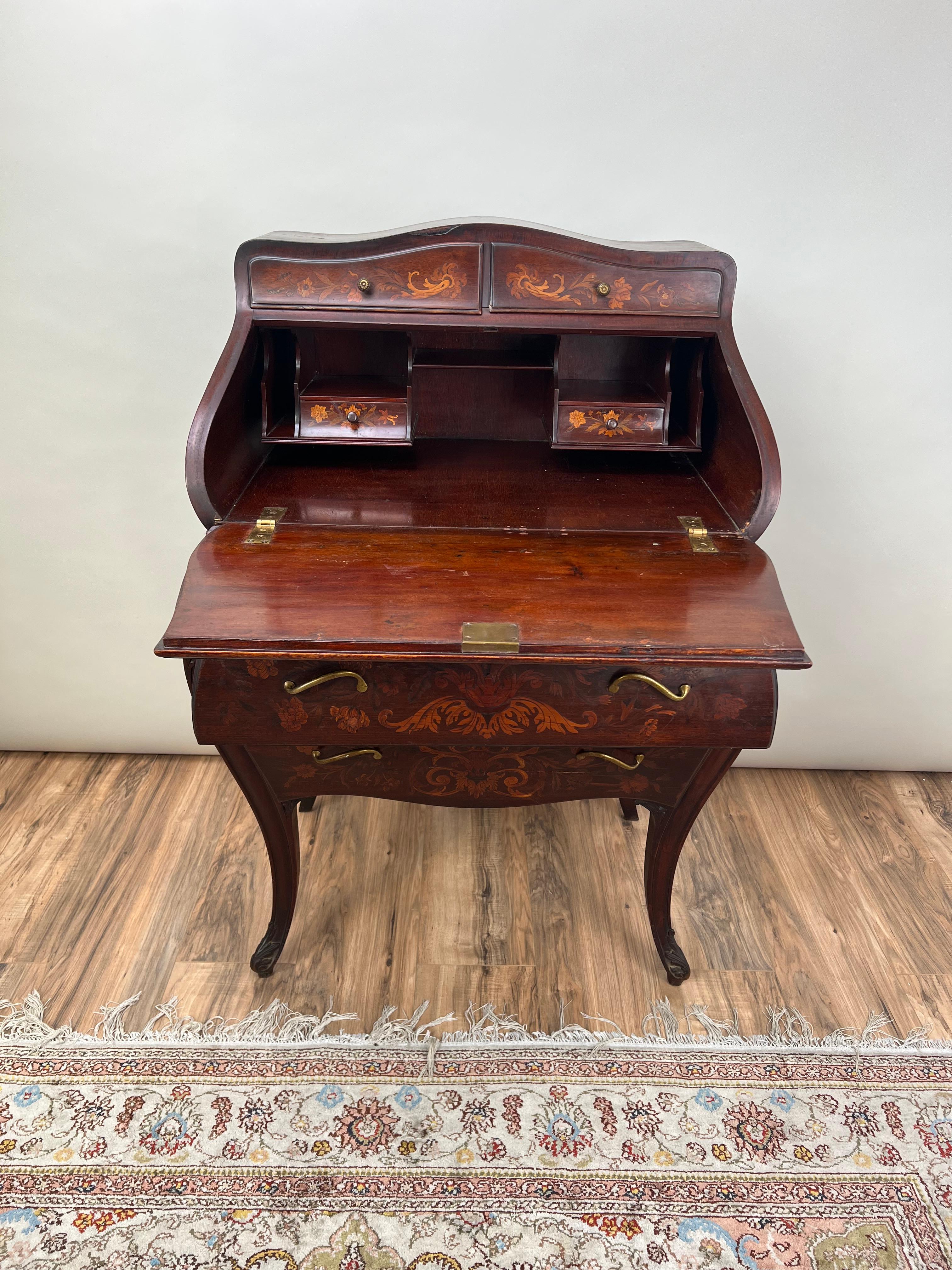 Antique Late 19th Century Dutch Marquetry Ladies Writing Desk 5