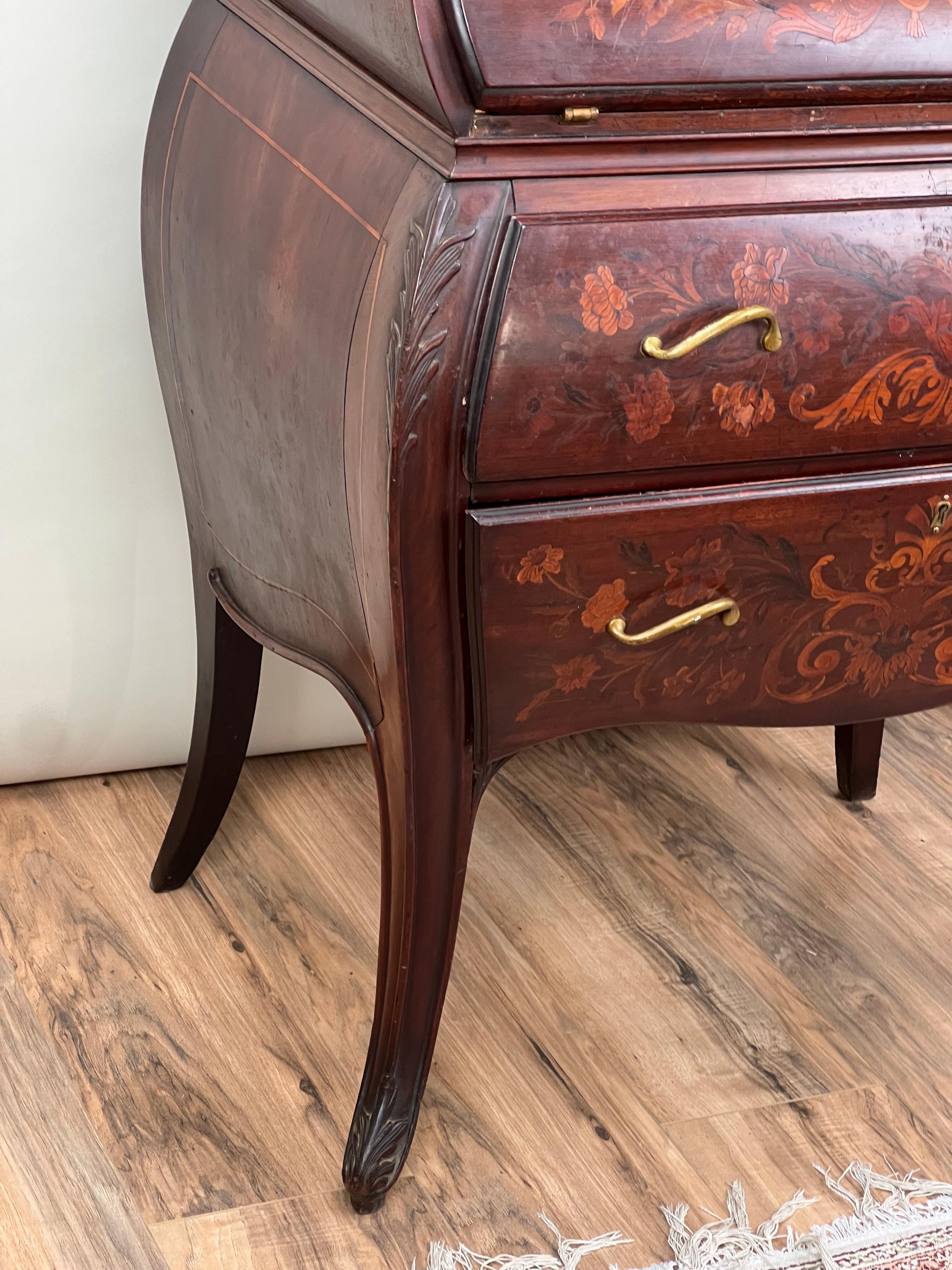 Antique Late 19th Century Dutch Marquetry Ladies Writing Desk 3