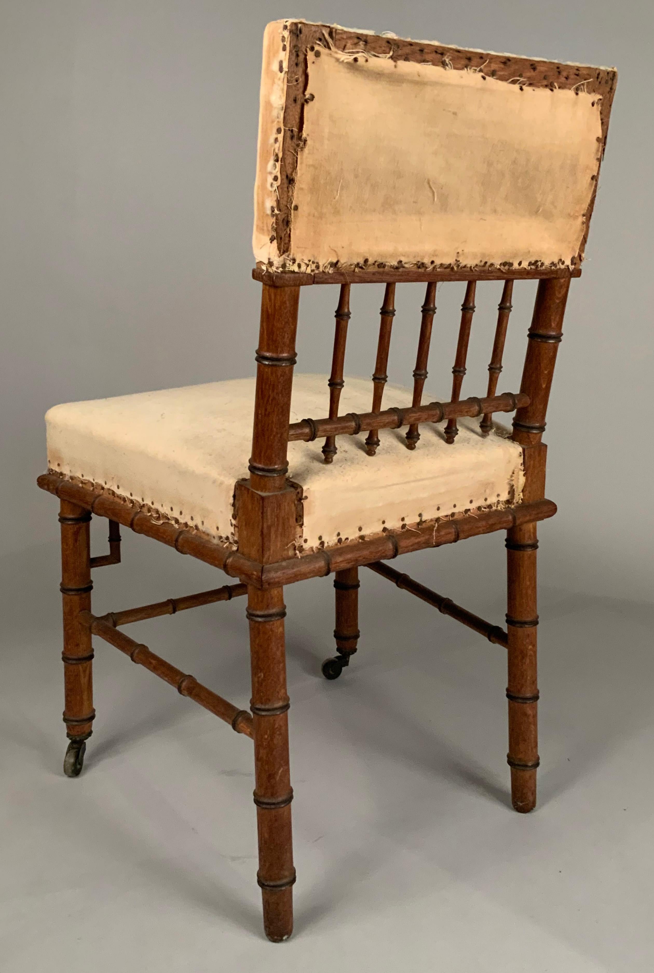 Antique Late 19th Century English Bamboo Side Chair 2
