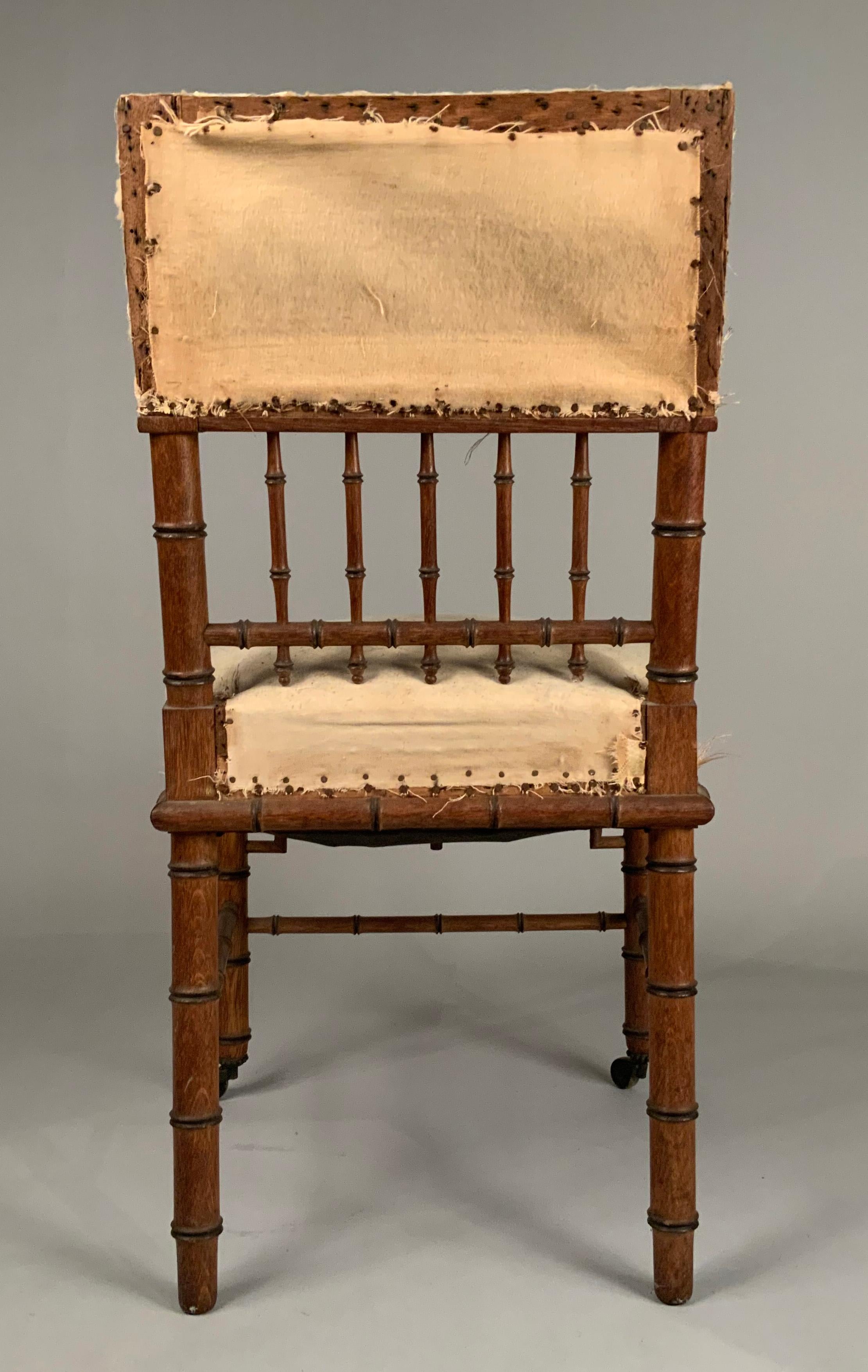 Antique Late 19th Century English Bamboo Side Chair 3