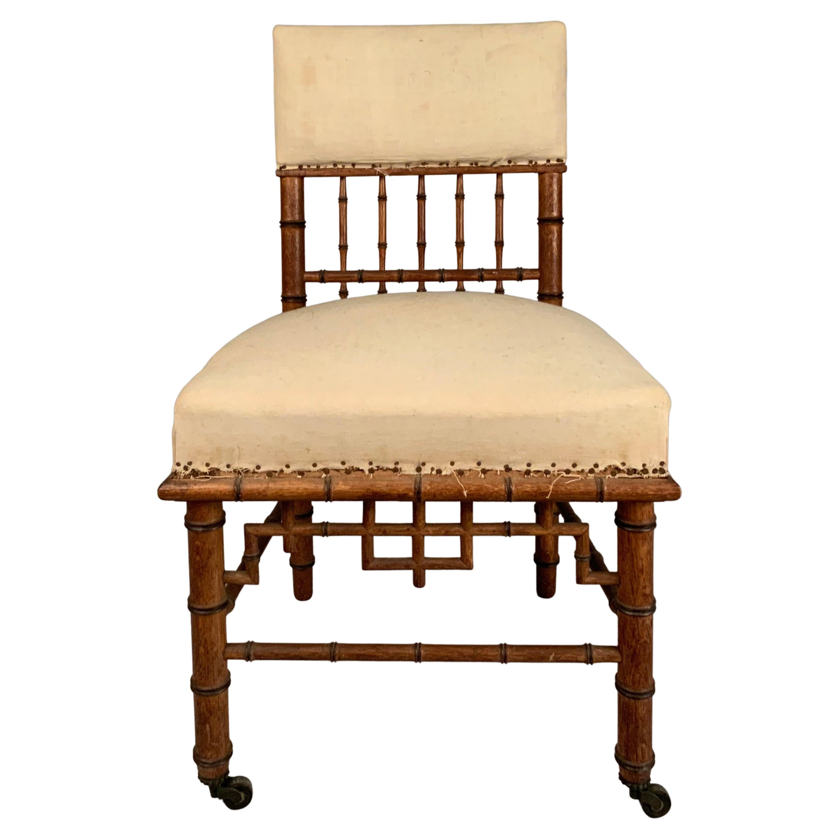 Antique Late 19th Century English Bamboo Side Chair