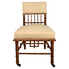 Antique Late 19th Century English Bamboo Side Chair