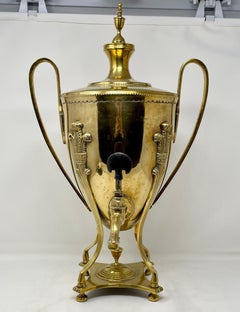 Antique Late 19th Century English "Prince of Wales" Brass Hot Water Urn.