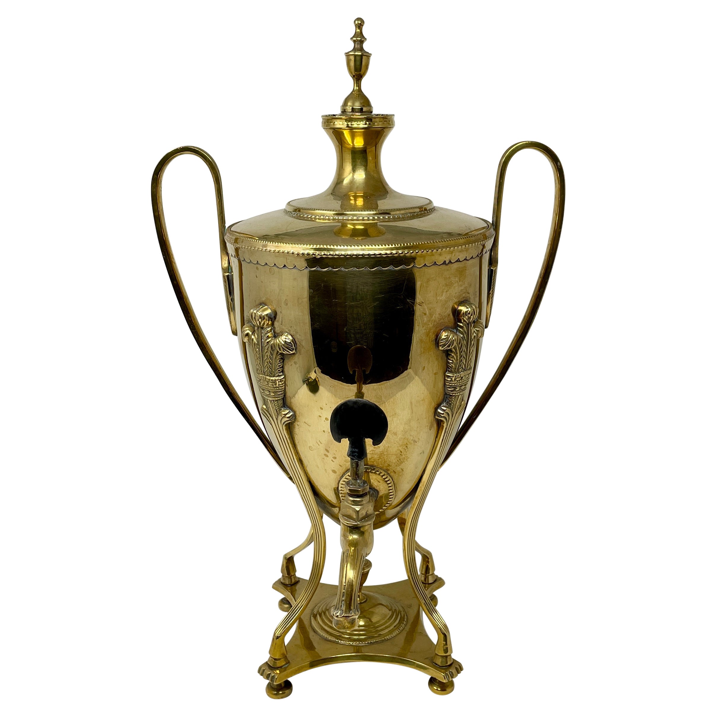 Antique Late 19th Century English "Prince of Wales" Brass Hot Water Urn.