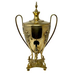 Antique Late 19th Century English "Prince of Wales" Brass Hot Water Urn.