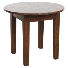 Antique late 19th century English side table made of oak