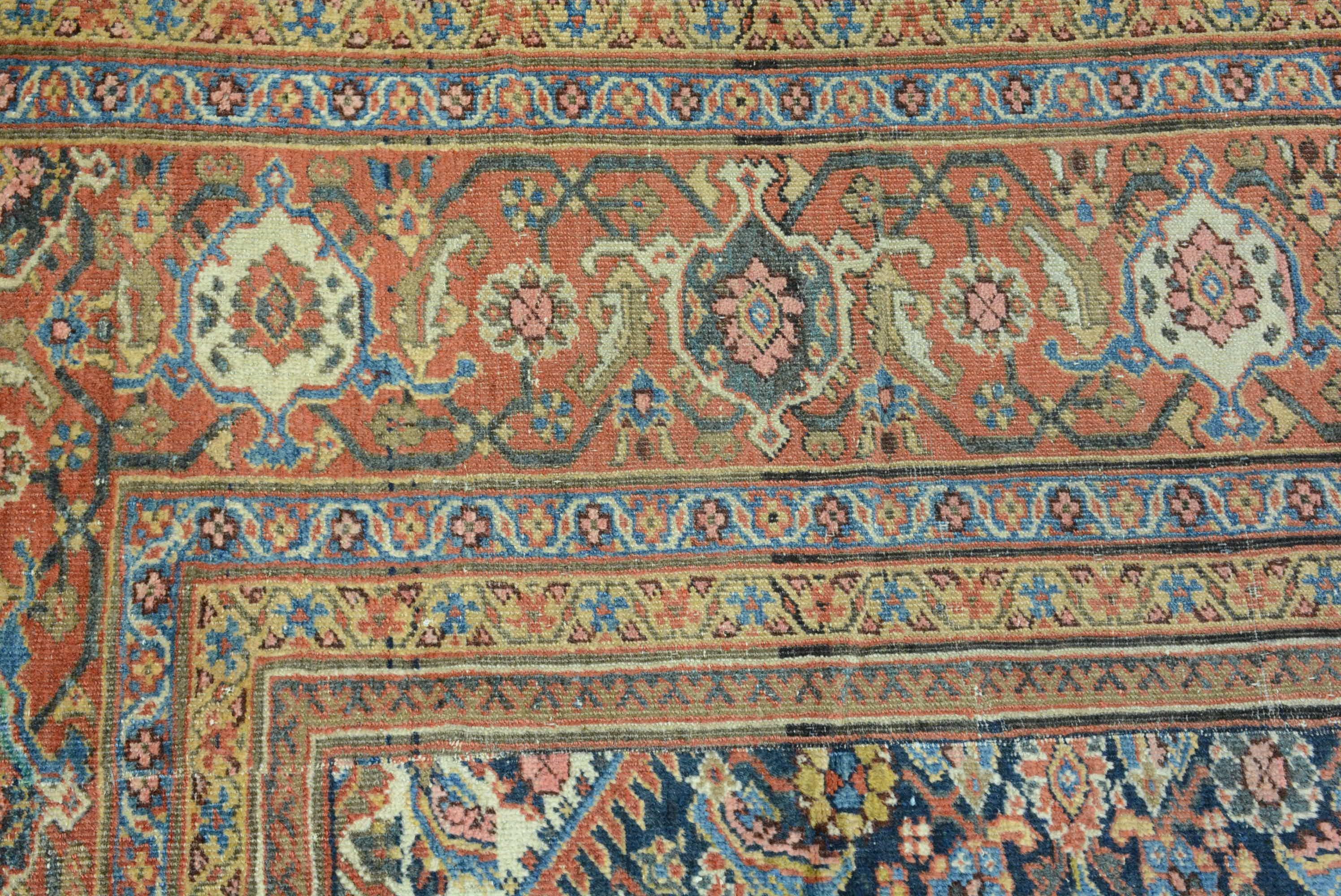 Alfombra antigua de la Galería Fereghan de finales del siglo XIX en venta 2