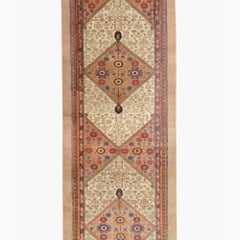 Antique Late 19th Century Floral Design Runner