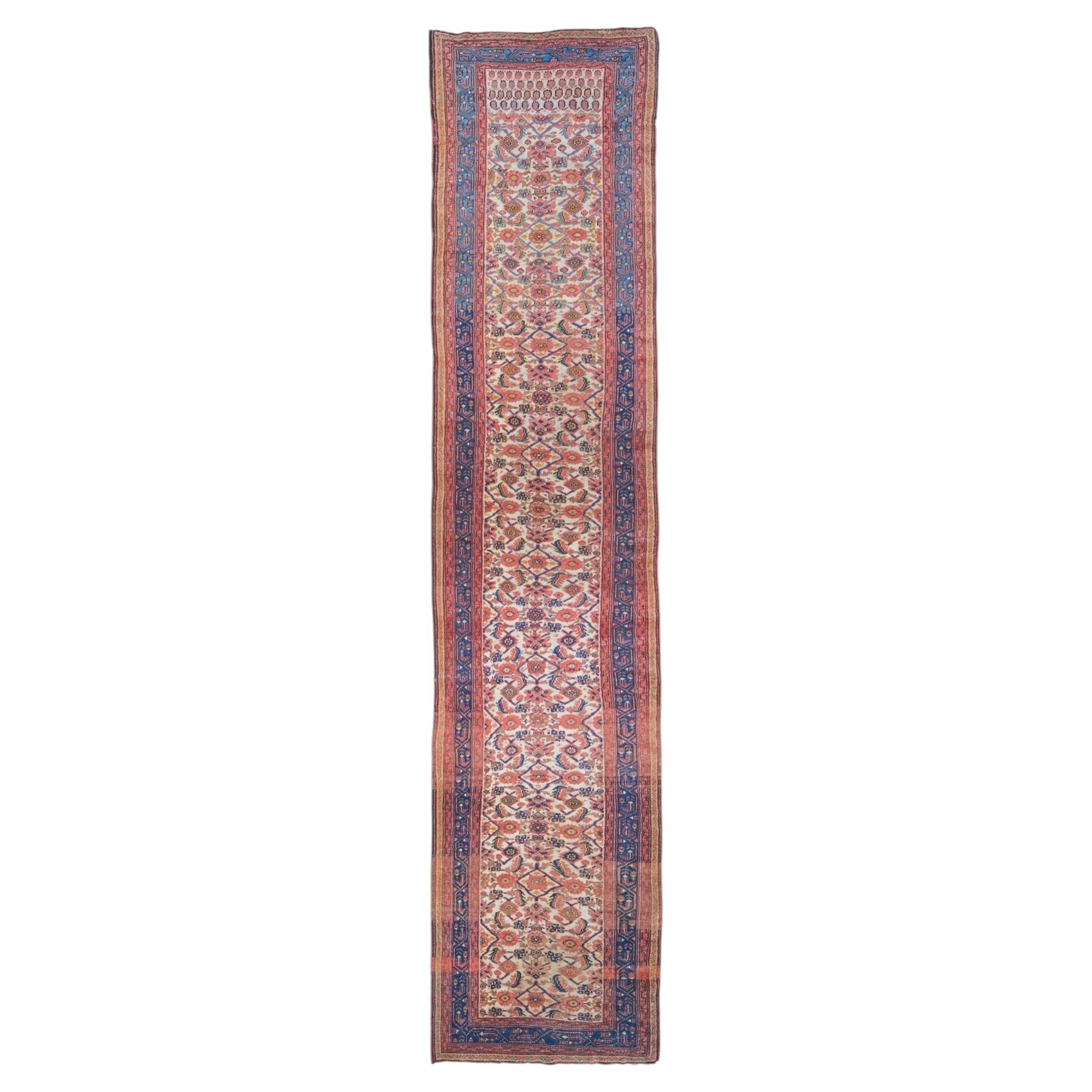 Antique Late 19th Century Floral Design Runner