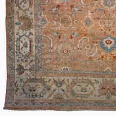 Antique Late 19th Century Floral Design Wool Carpet