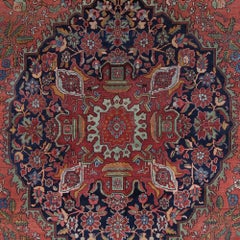 Antique Late 19th Century Floral Design Wool Carpet