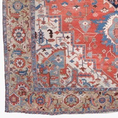 Antique Late 19th Century Floral Design Wool Carpet
