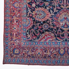 Antique Late 19th Century Floral Design Wool Carpet