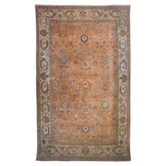 Antique Late 19th Century Floral Design Wool Carpet
