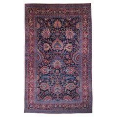 Antique Late 19th Century Floral Design Wool Carpet