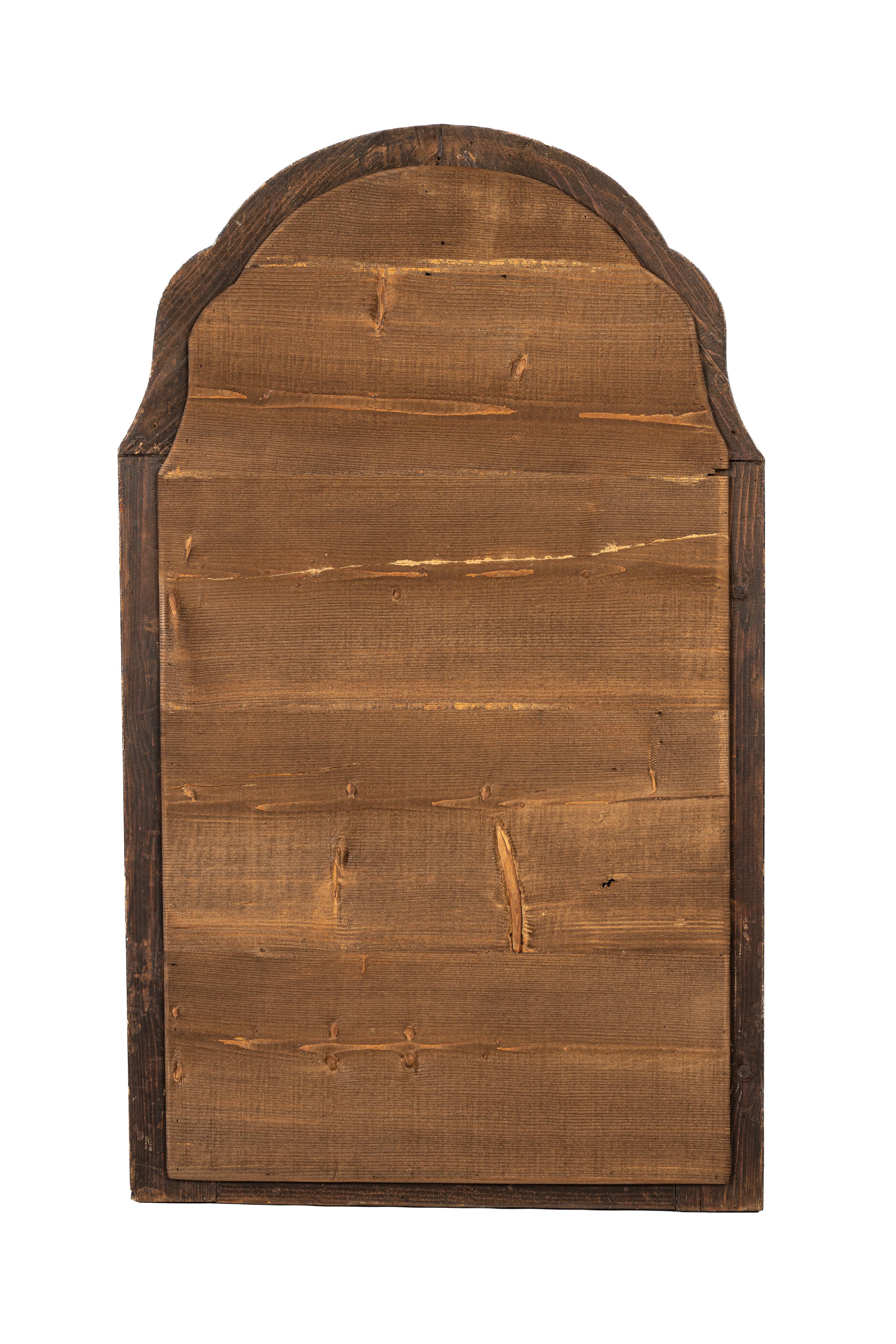 Antique late 19th century French black and gold painted Chinoiserie Mirror For Sale 1