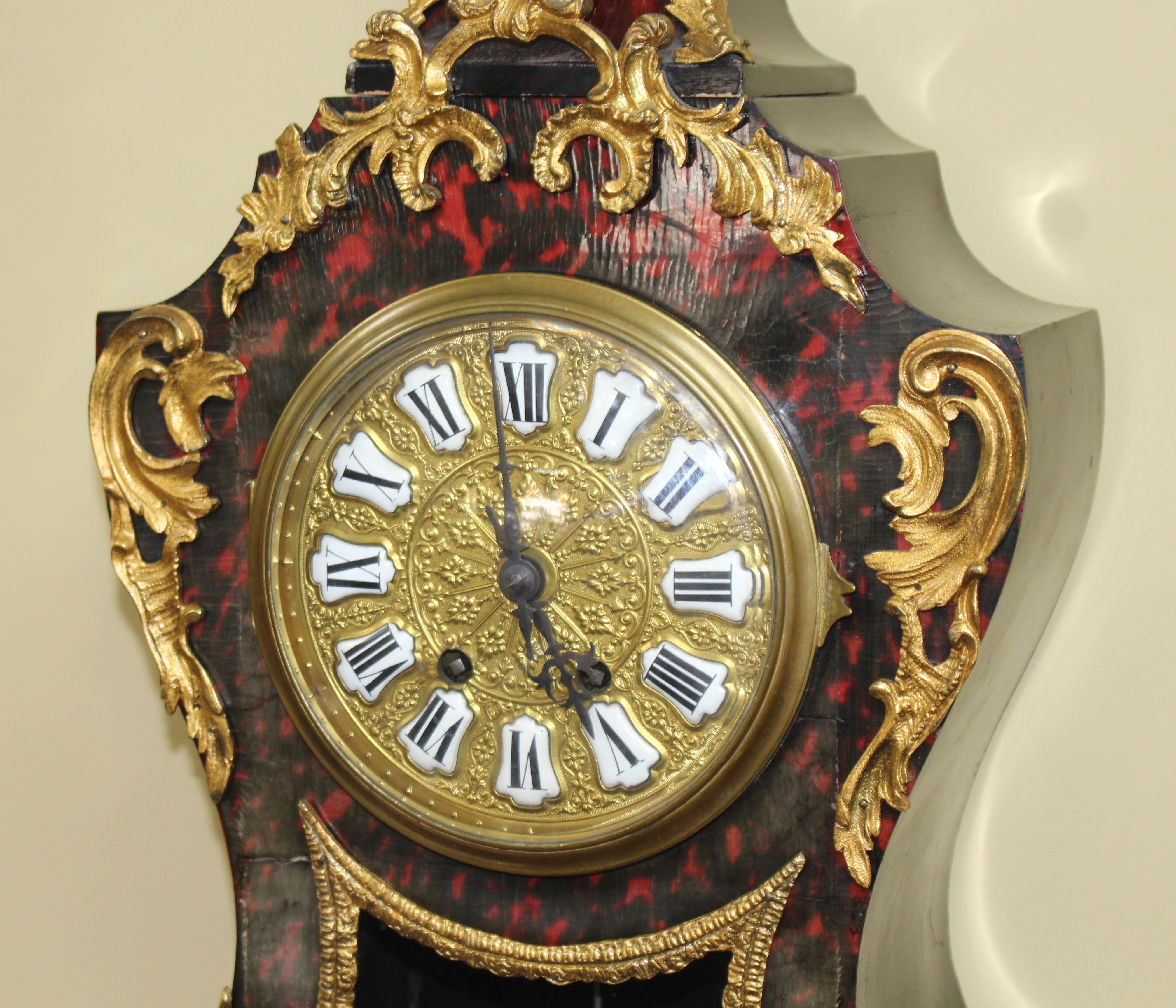 Antique Late 19th Century French Boulle Bracket Clock For Sale at 1stDibs