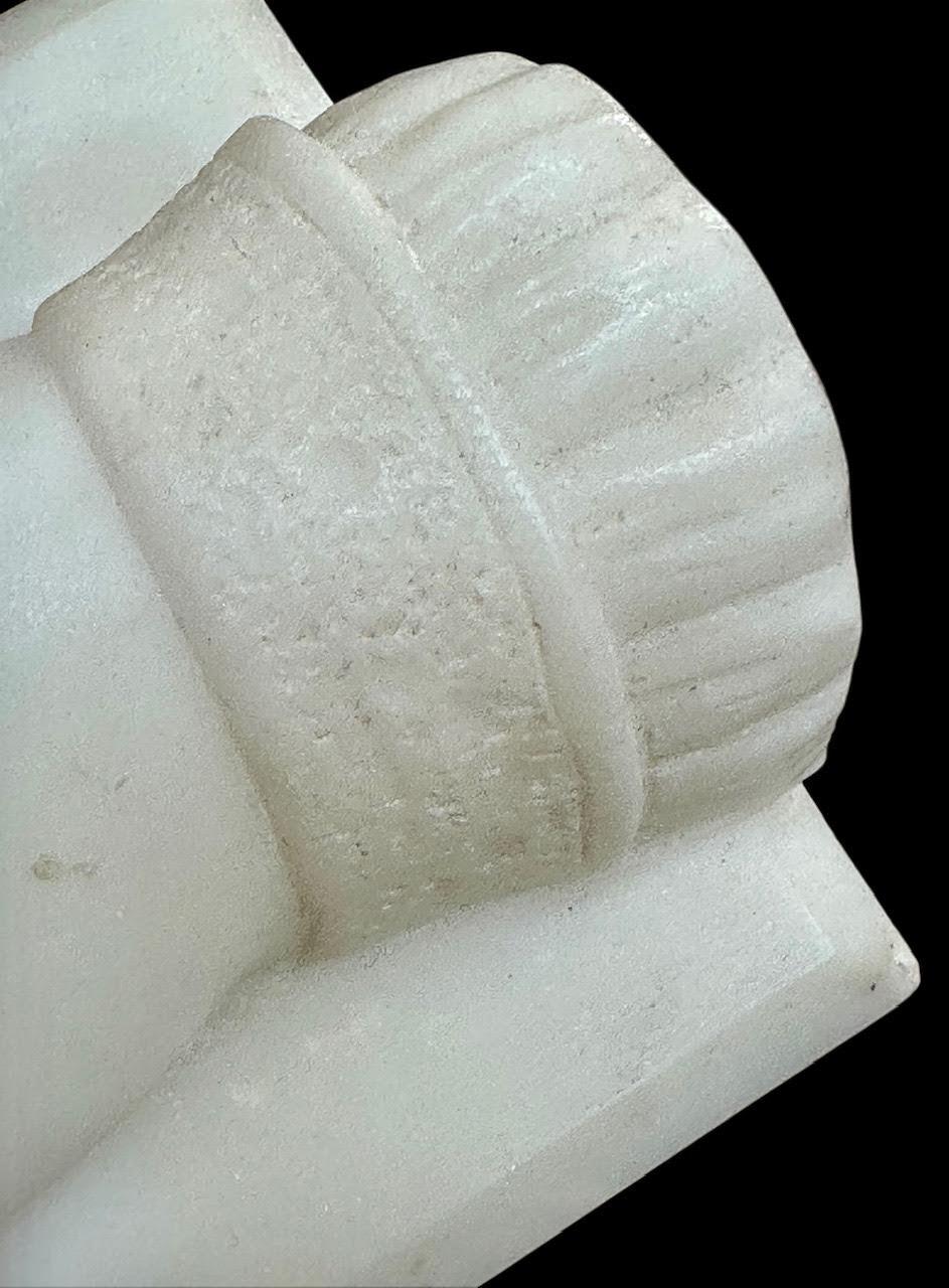 Antique late 19th Century French Victorian Carved Marble Hand For Sale 1