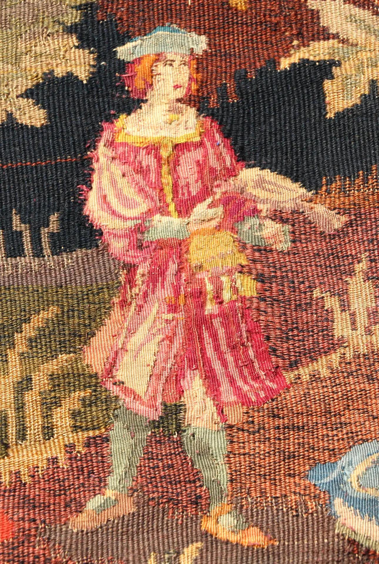 Antique Late 19th Century French Wall Hanging Pictorial Tapestry For Sale 2