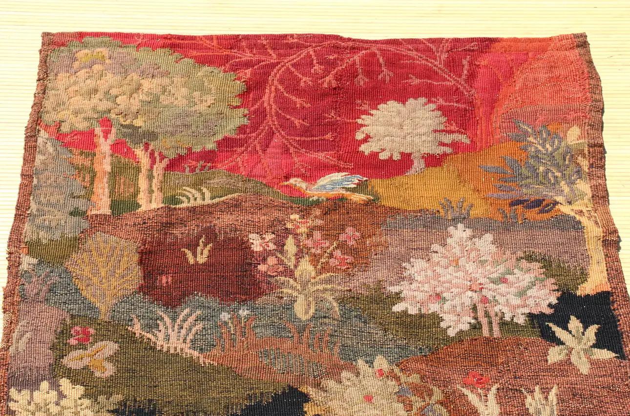 Antique Late 19th Century French Wall Hanging Pictorial Tapestry For Sale 4