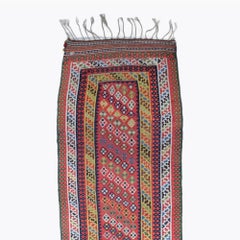 Antique Late 19th Century Geometric Design Runner