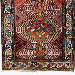 Antique Late 19th Century Geometric Design Runner