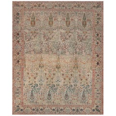 Tapis persan ancien Hadji Jallili de la fin du XIXe siècle
