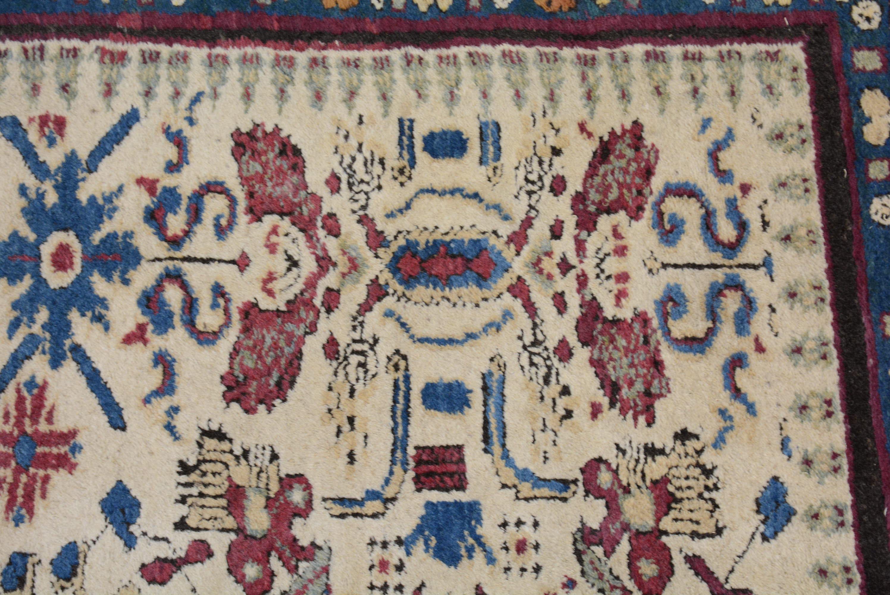 Ancien tapis indien Agra de la fin du 19e siècle Excellent état - En vente à Closter, NJ
