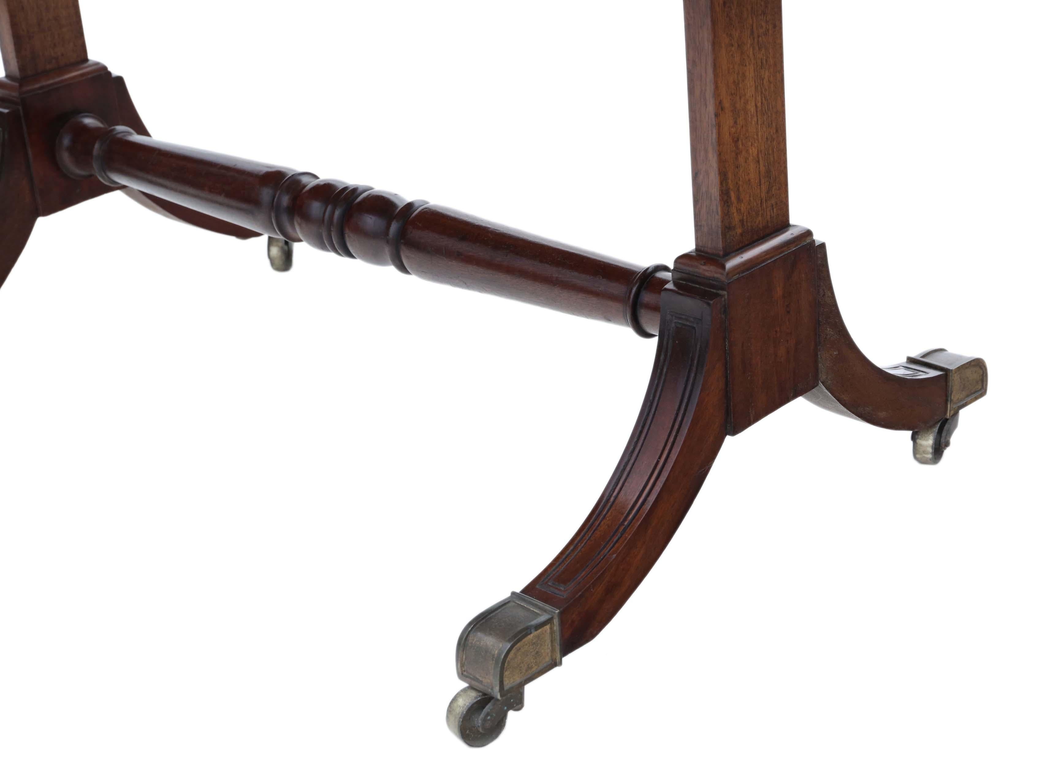 Antique Late 19th Century Inlaid Mahogany Folding Sofa Table 3