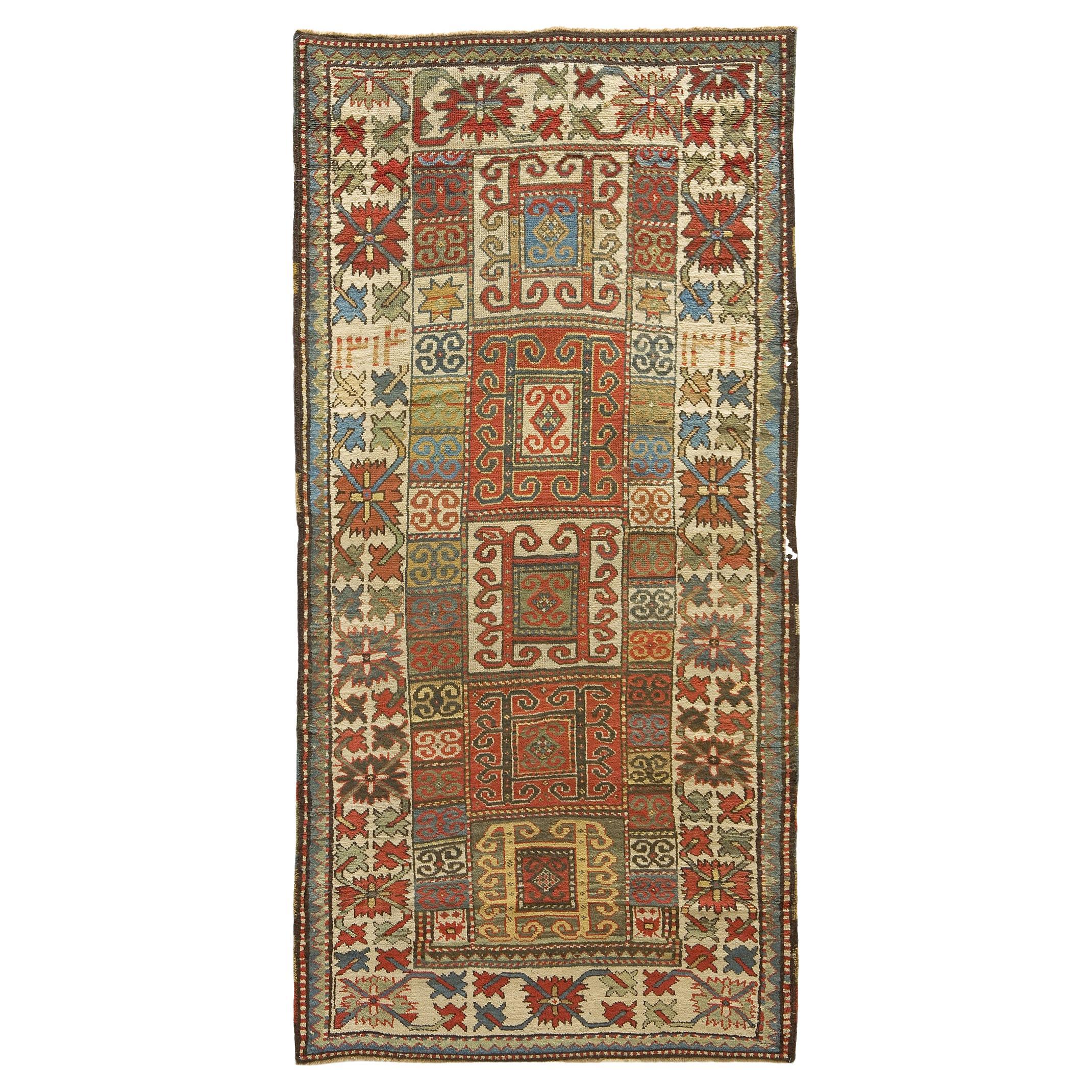 Antique tapis Kazak de la fin du 19ème siècle, daté de 1894