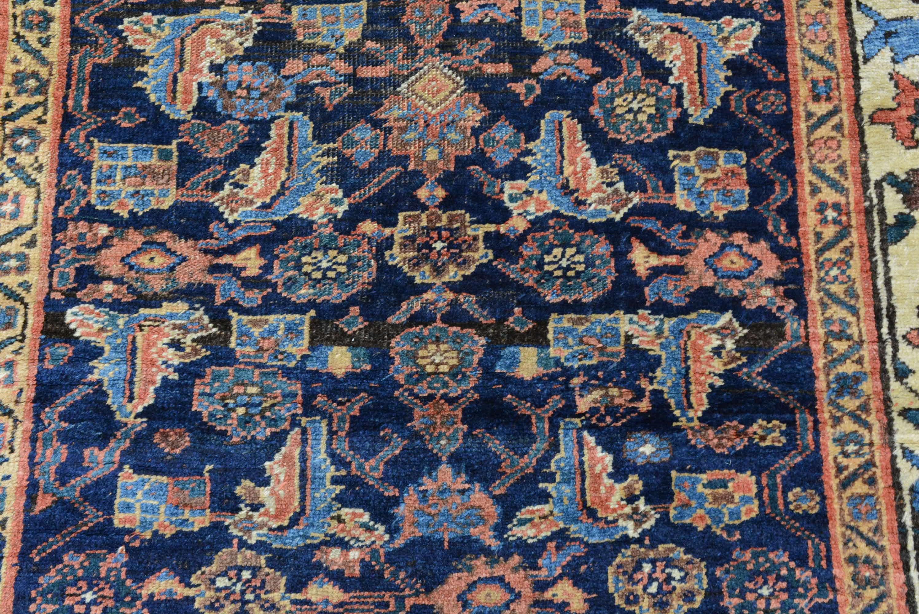 Tribal Ancien tapis kurde Bidjar de la fin du 19e siècle en vente