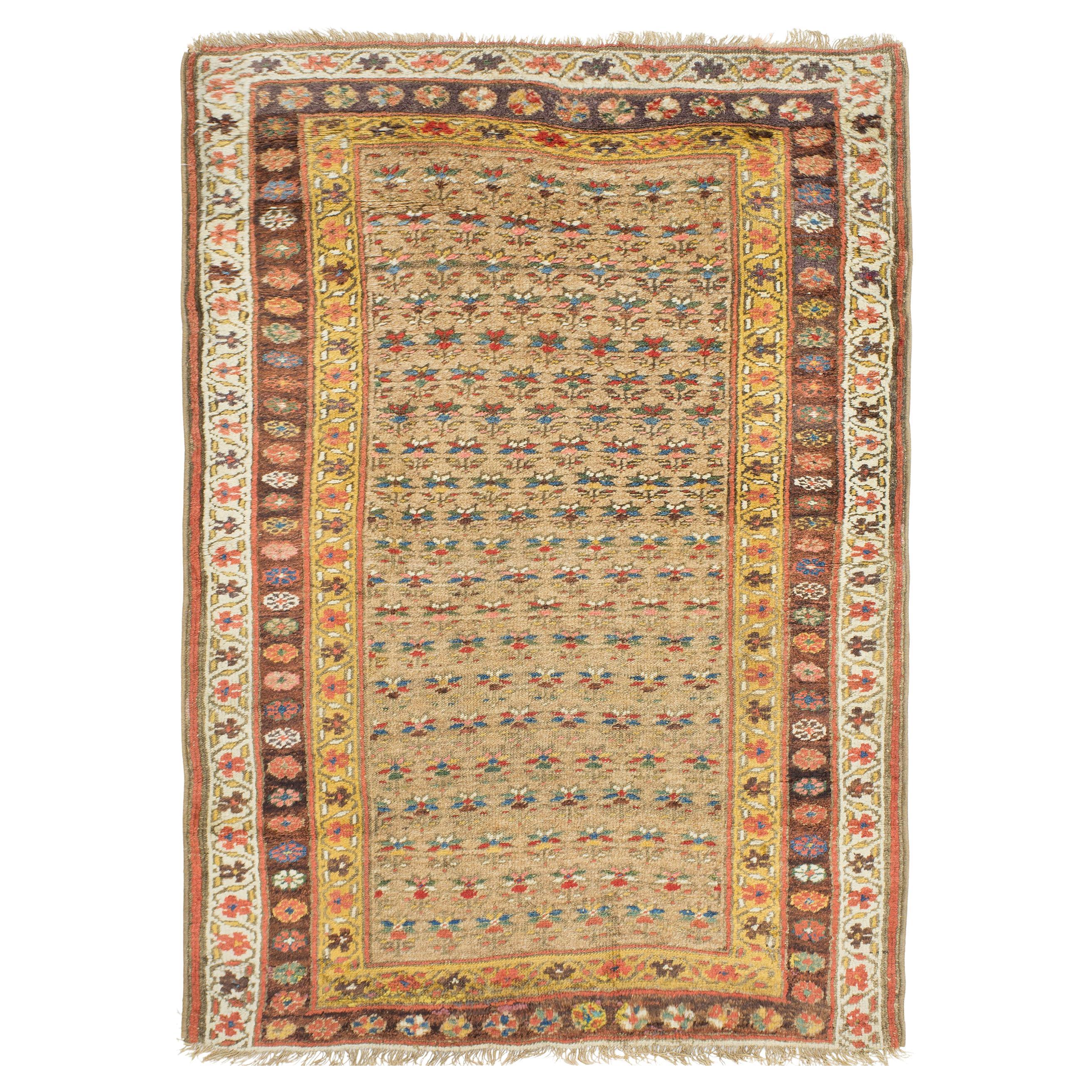 Tapis kurde antique de la fin du 19e siècle