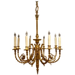 Leave for Alli Antique Late 19th Century Louis XVI Ormolu Chandelier