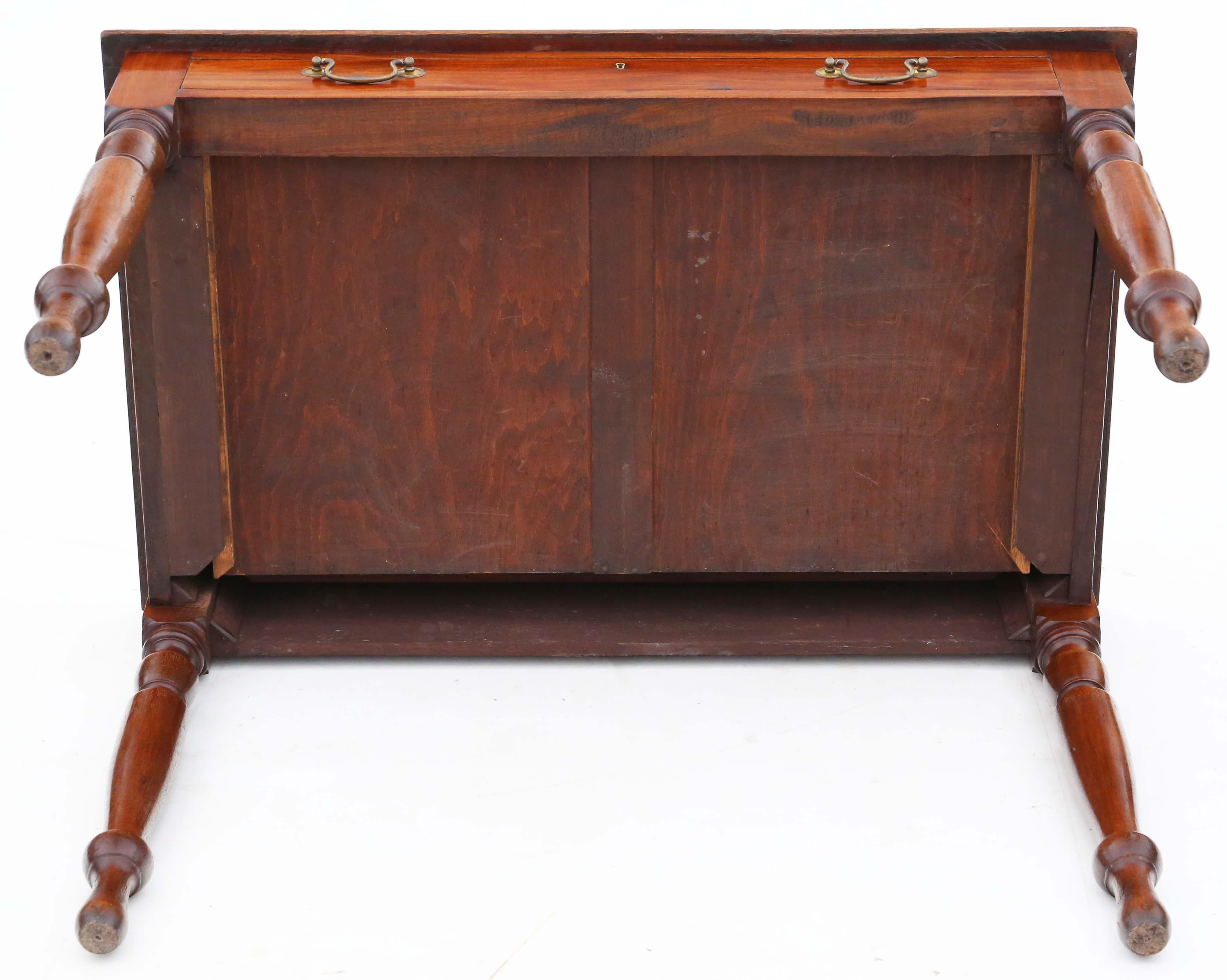  Antique late 19th Century mahogany writing side dressing table desk 5