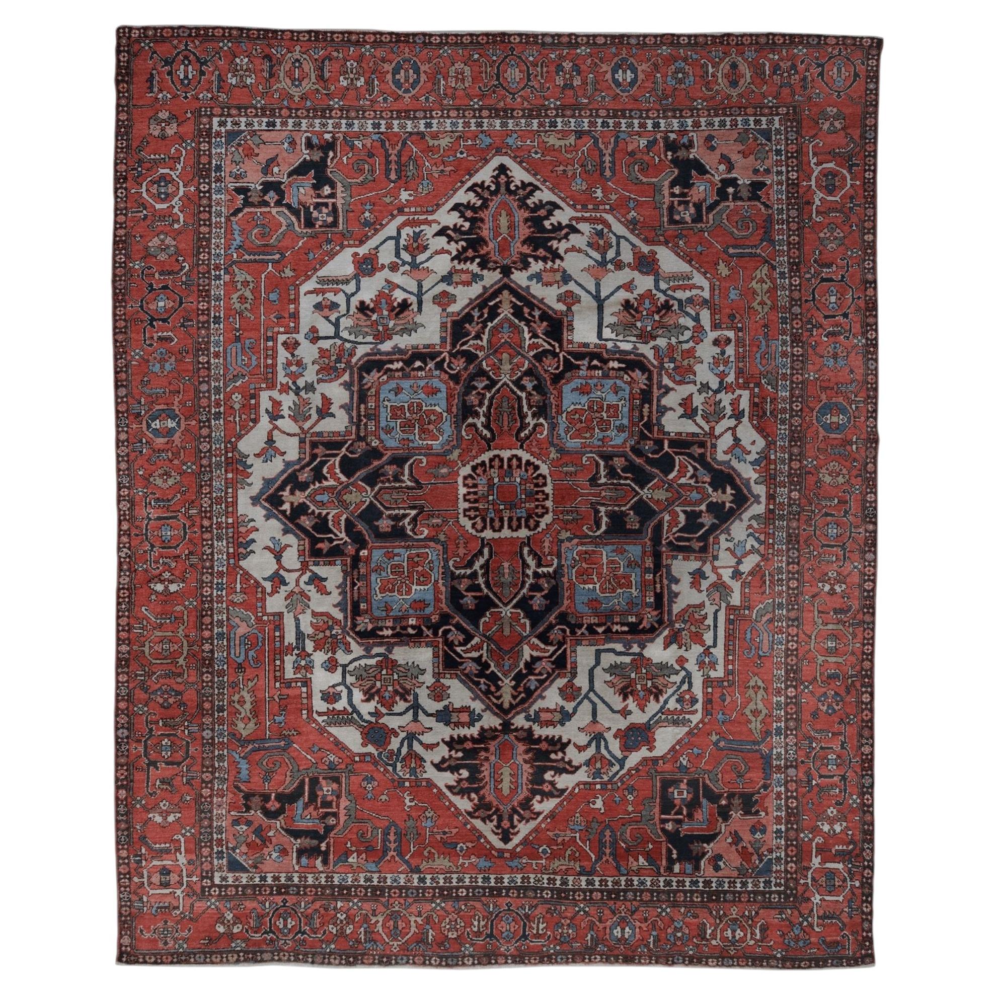 Antique Late 19th Century Multi-Color Wool Carpet