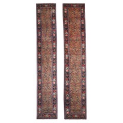 Antique Late 19th Century Pair of Floral Design Runner