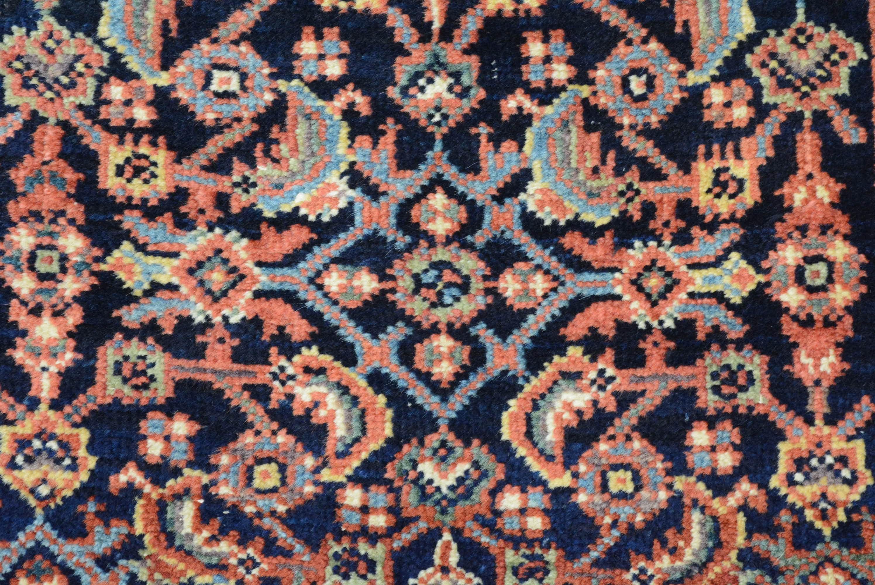 Vegetable Dyed Antique Late 19th Century Persian Fereghan Rug For Sale