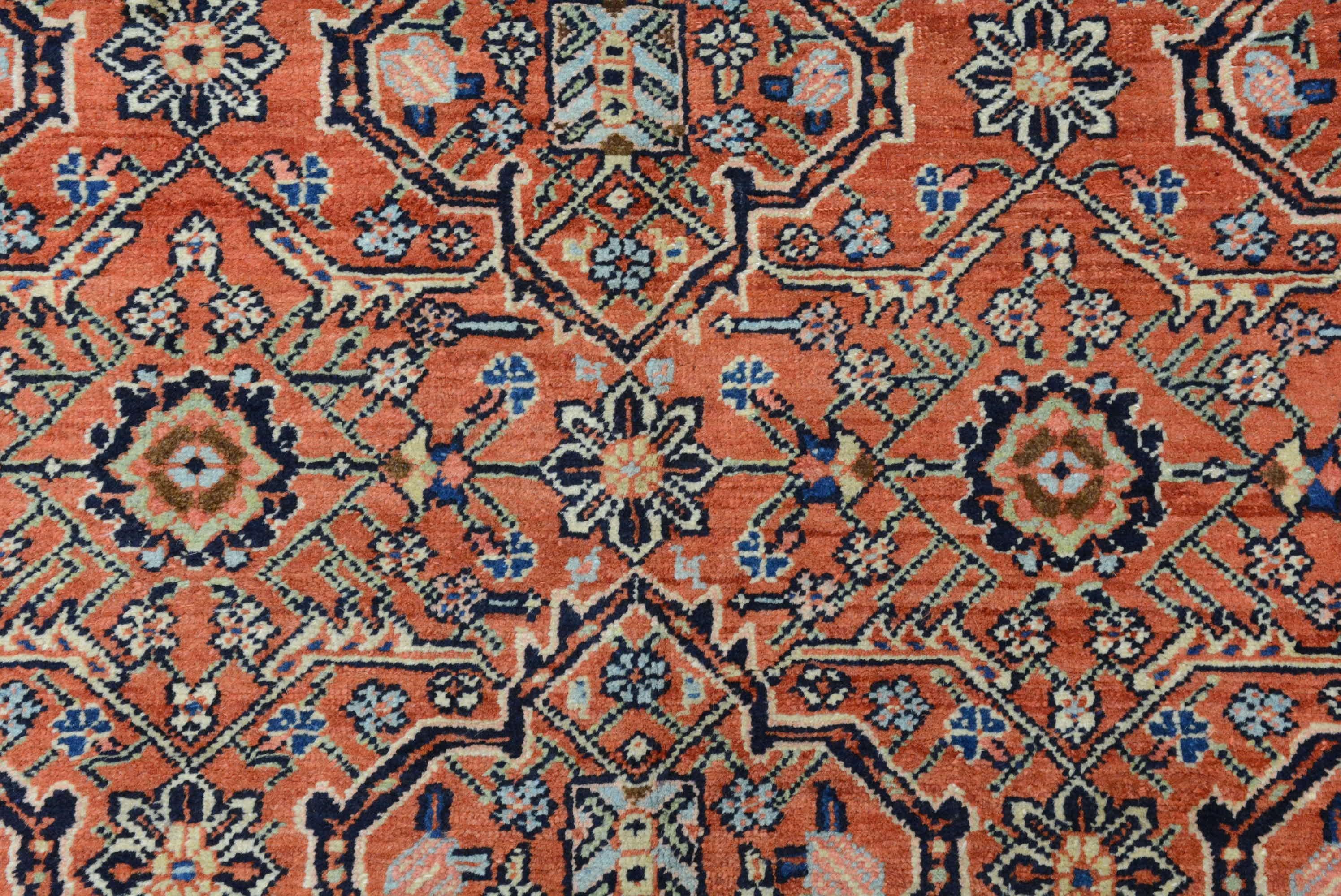 Laine Ancien tapis persan Heriz de la fin du 19e siècle en vente