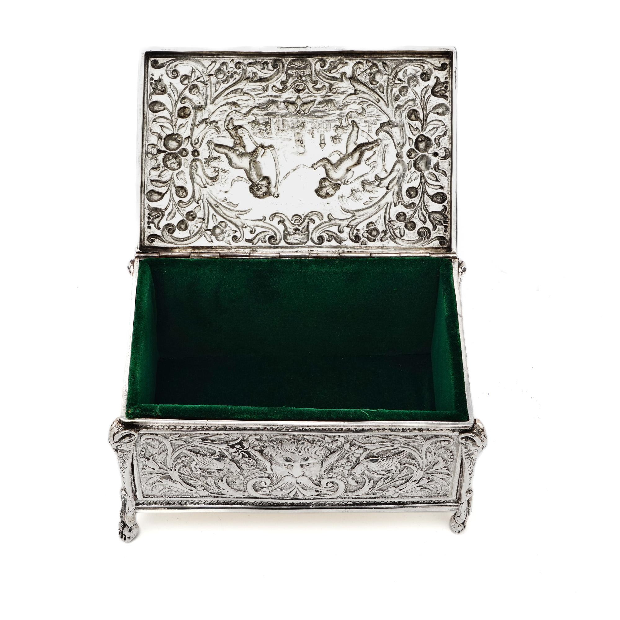 antique silver jewlery box