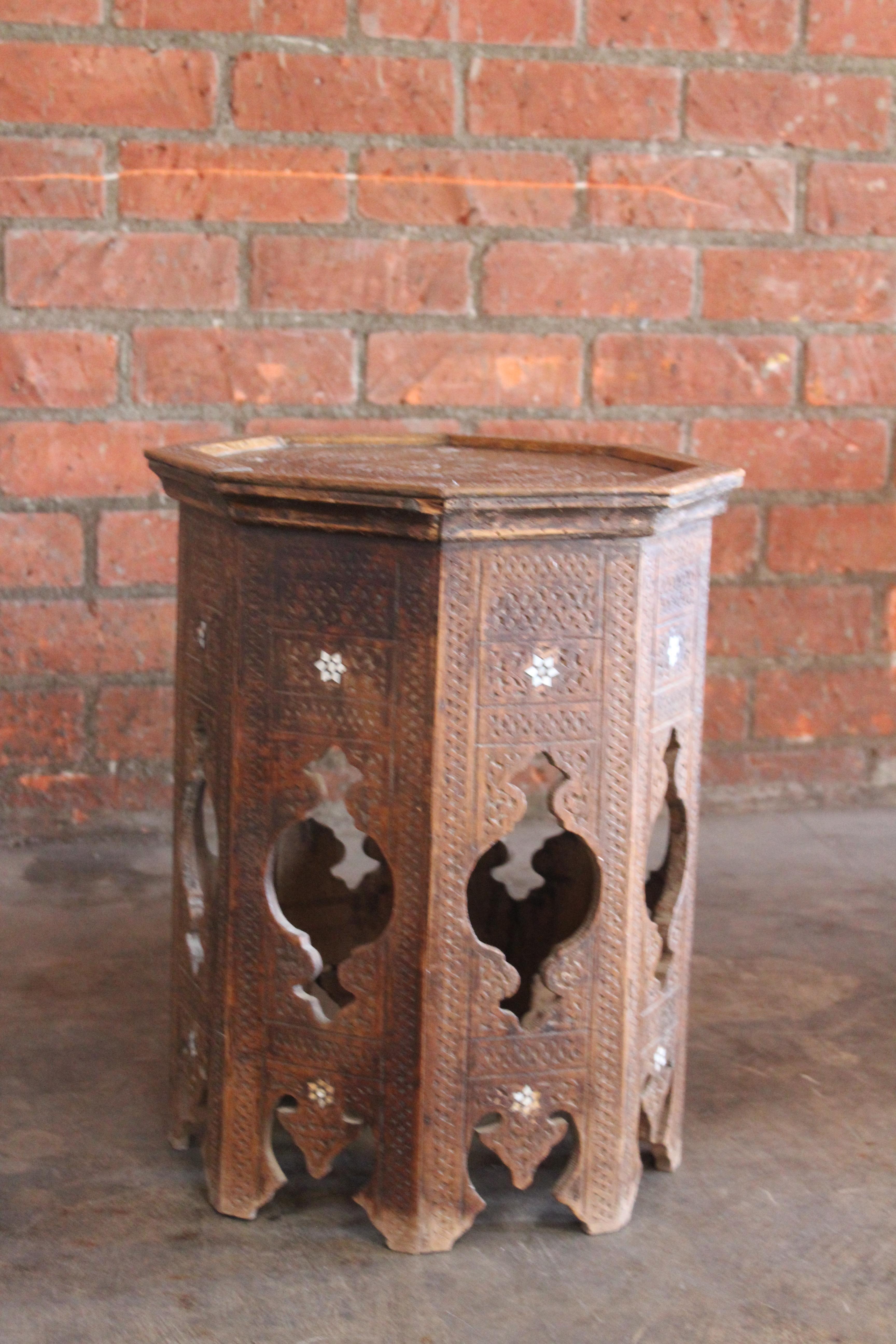 Antique Late 19th Century Syrian Side Table 8