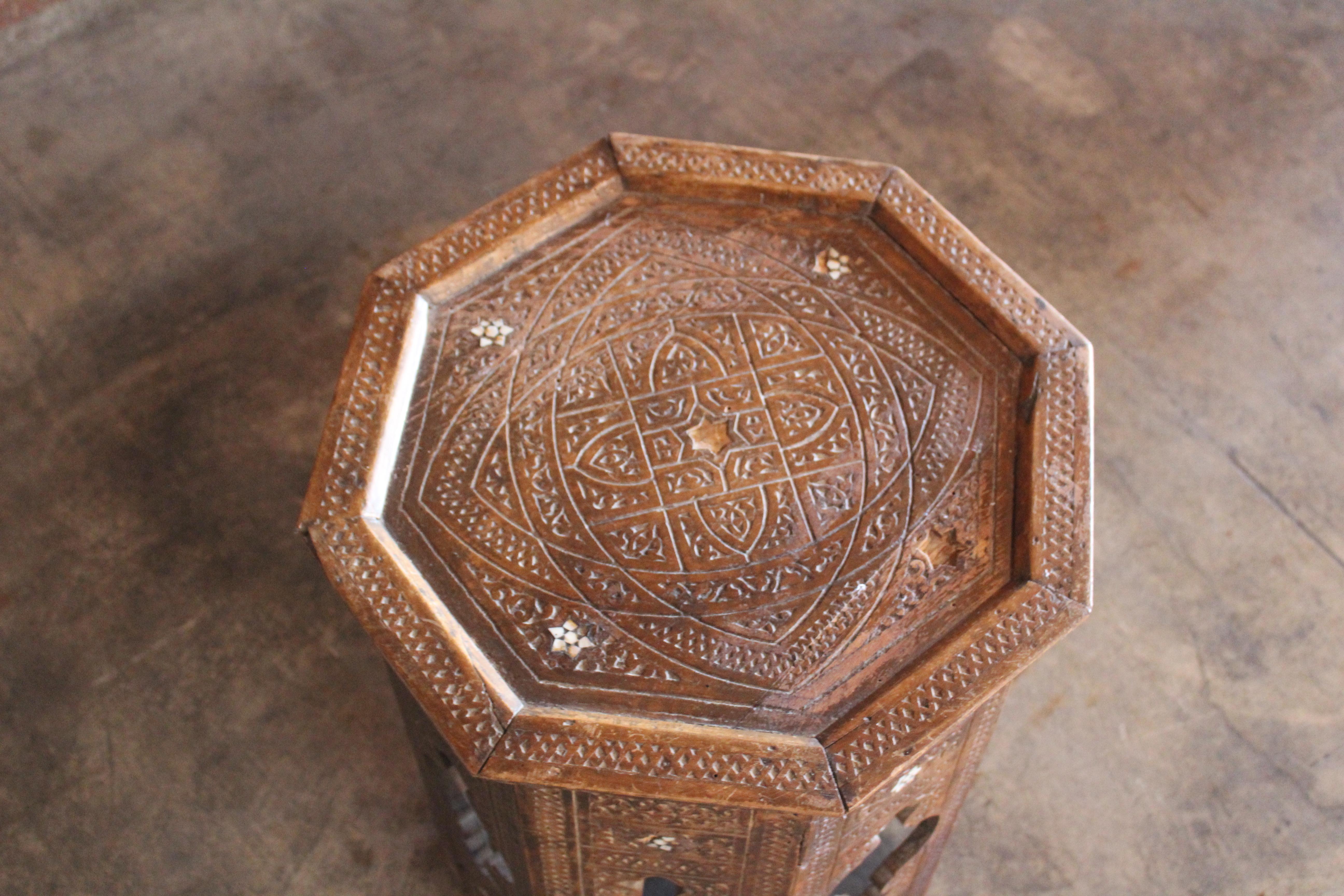 Antique Late 19th Century Syrian Side Table 2