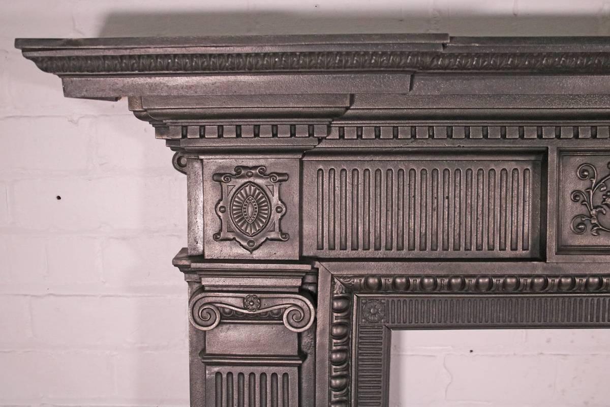 Antique Late 19th Century Victorian Cast Iron Fireplace Surround 1