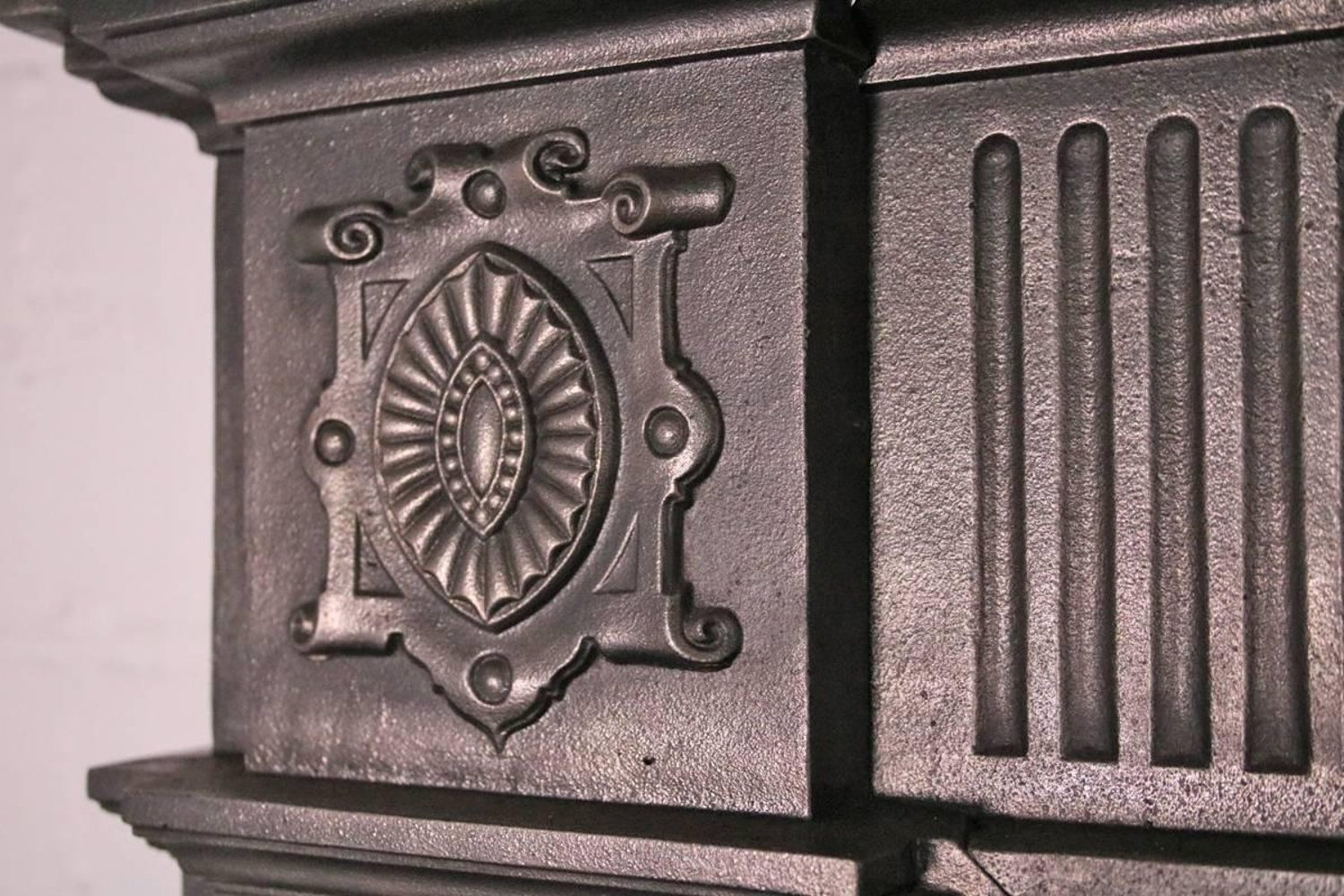 Antique Late 19th Century Victorian Cast Iron Fireplace Surround