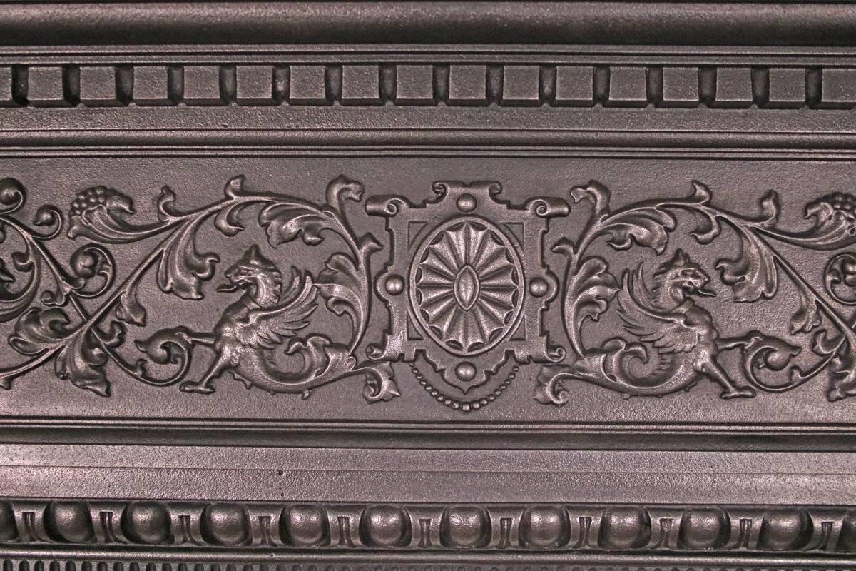 Antique Late 19th Century Victorian Cast Iron Fireplace Surround 4