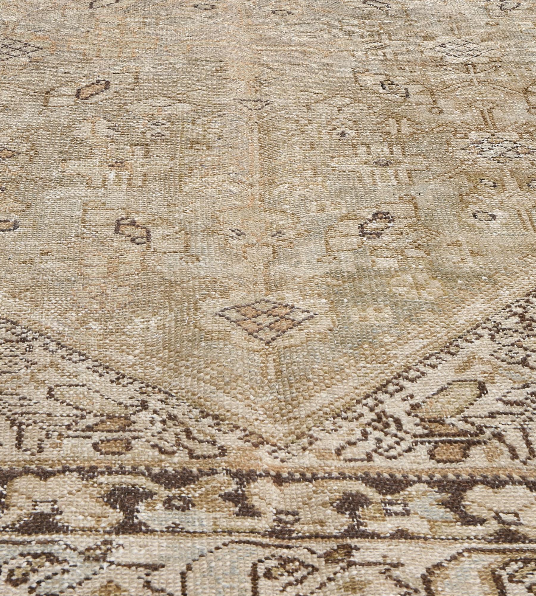 Laine Antiquité de la fin du 19e siècle, tapis persan en laine Malayer en vente